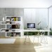 Multi Trestle rašomasis stalas - baltas su chromo kojomis Multi Trestle rašomasis stalas - baltas su chromo kojomis